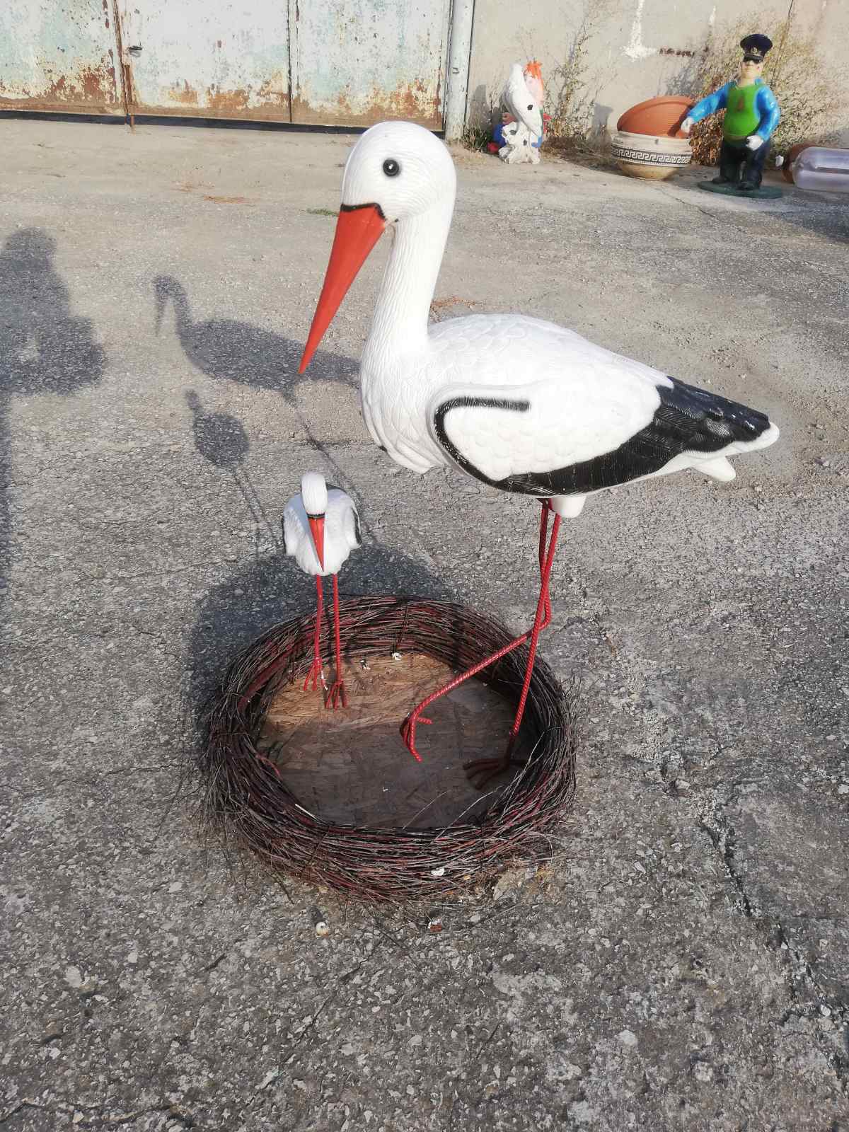 Аисты в гнезде, украшение любого участка, дача, дом, усадьба